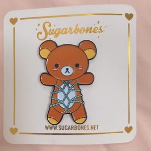 Discontinued RARE Sugarbones Pin, ‘Kinky Kuma’